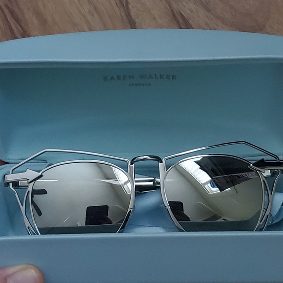 Karen Walker Accessories Karen Walker Marguerite Sunglasses Silver